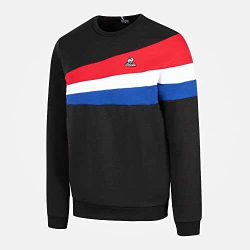 Le Coq Sportif Sudadera Marca Modelo Tri Crew Sweat N°1, Black, L