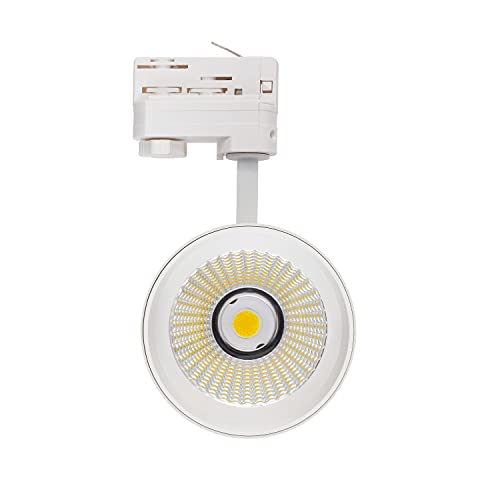 LEDKIA LIGHTING Foco LED New d'Angelo Blanco 30W (CRI 90) LIFUD para Carril Trifásico Blanco Frío 5500K - 6000K