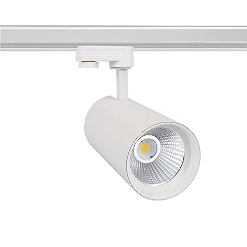 LEDKIA LIGHTING Foco LED New d'Angelo Blanco 30W (CRI 90) LIFUD para Carril Trifásico Blanco Frío 5500K - 6000K