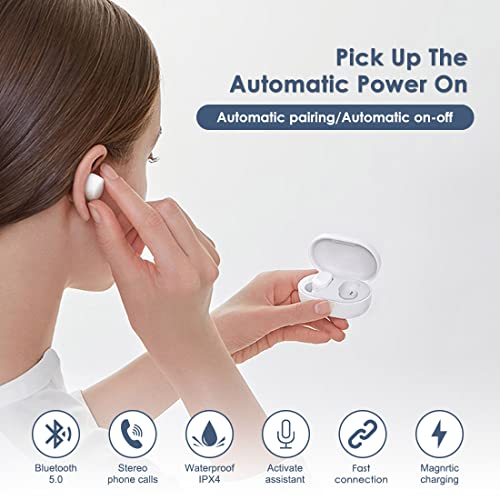 Leelbox Xiaomi Redmi Airdots 2 Auriculares Inalámbricos, Bluetooth 5.0 Auriculares Inalámbricos Xiaomi, Wireless Earbuds Auriculares Estéreos Manos Libres con Micrófono, Anti-transpiración IPX4