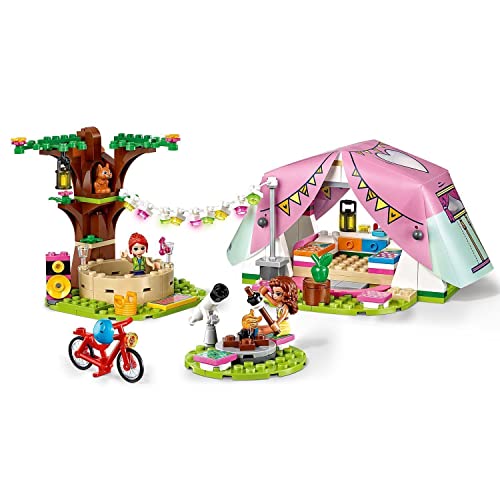 LEGO 41392 Friends Glamping en la Naturaleza, Juguete de Construcción para Niños, Camping con Mini Muñecas y Tienda de Campaña