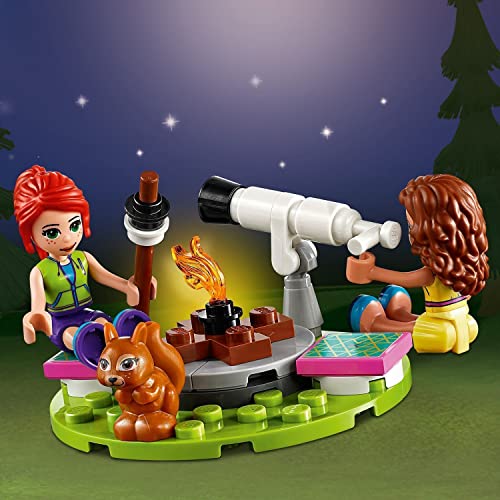 LEGO 41392 Friends Glamping en la Naturaleza, Juguete de Construcción para Niños, Camping con Mini Muñecas y Tienda de Campaña