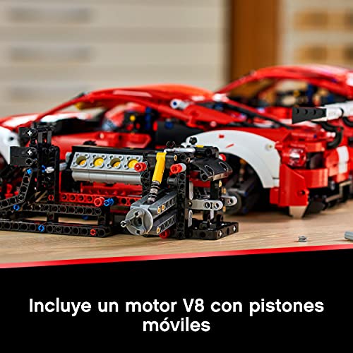 LEGO 42125 Technic Ferrari 488 GTE “AF Corse #51" Modelo de Coche de Carreras Exclusivo, Set de Construcción para Adultos