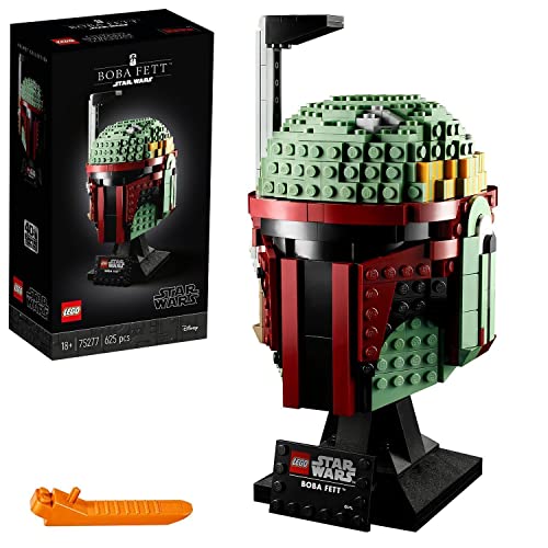 LEGO 75277 Star Wars Casco de Boba Fett, Set de Construcción para Adultos, Modelo de Coleccionista