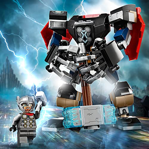 LEGO 76169 Super Heroes Marvel Vengadores Classic Armadura Robótica de Thor, Figura de Acción de Juguete para Niños a Partir de 7 Años