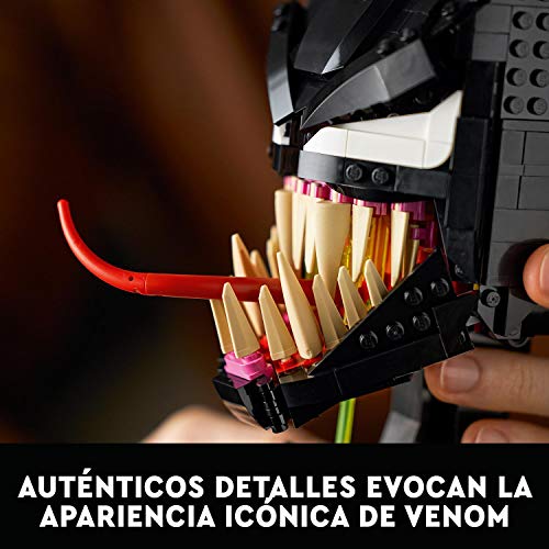 LEGO 76187 Marvel Spider-Man Venom Mask, Super Heroes Maqueta para Construir para Adultos, Set de Superhéroe Coleccionable