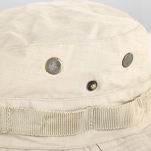 Leisial Sombrero de Pescador Camuflaje del Ejército de ala Ancha Borde Redondo Anti-UV Algodón Acampada Senderismo Deporte al Aire Libre Ocio Gorra Montaña para Adulto Unisexo