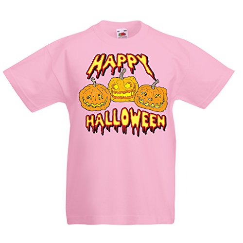 lepni.me Camisas para niños Happy Halloween! Party Outfits & Costume - Gift Idea (9-11 Years Rosado Multicolor)