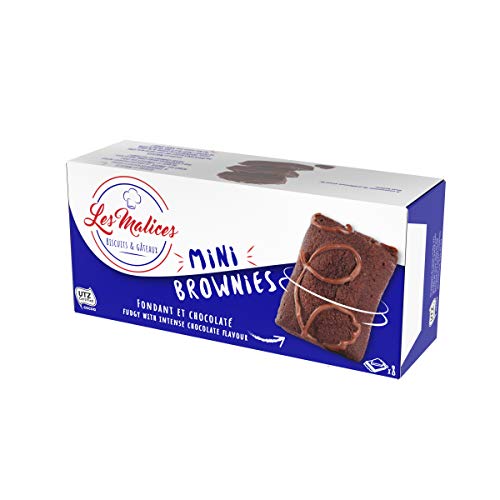 Les Malices - Mini Brownies 8 paquetes de 8 pasteles (1920 gr) tamaño de la familia - hecho en Francia