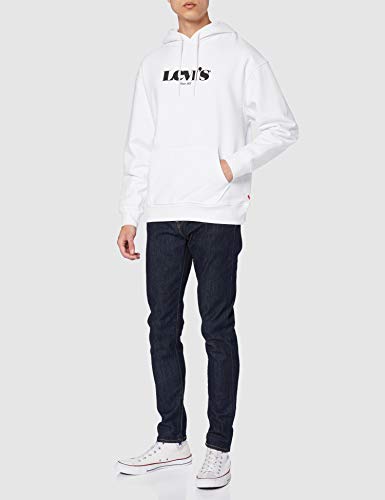 Levi's T2 Relaxed Graphic Sudadera, Mv Logo Po White, XL para Hombre