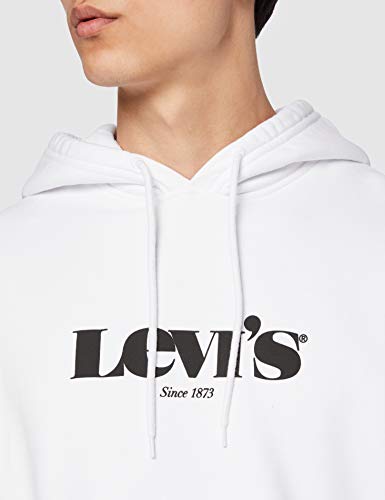 Levi's T2 Relaxed Graphic Sudadera, Mv Logo Po White, XL para Hombre