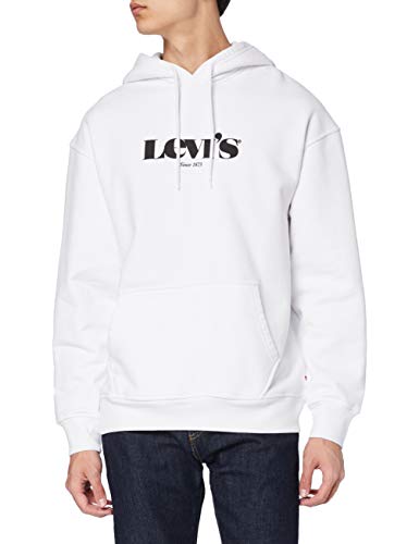 Levi's T2 Relaxed Graphic Sudadera, Mv Logo Po White, XL para Hombre