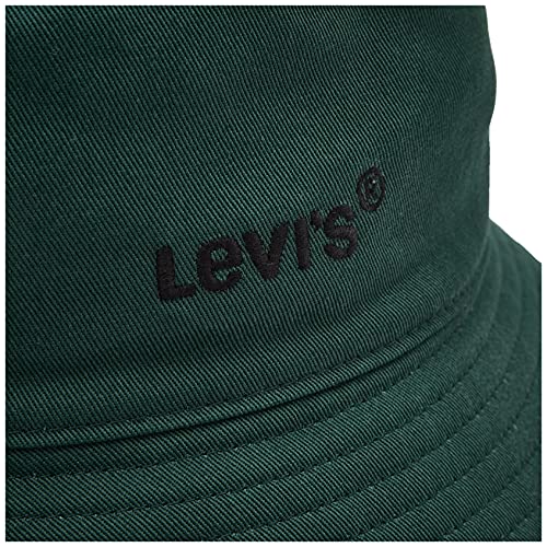 Levi's Wordmark Bucket Hat Sombrero de Copa Baja, Regular Green, L Men's
