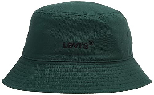 Levi's Wordmark Bucket Hat Sombrero de Copa Baja, Regular Green, L Men's