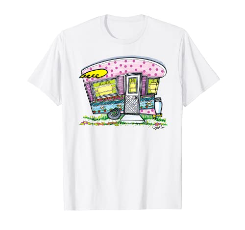 Linda Glamper Camper Remolque Decorativo RV Mujeres Niñas Camiseta