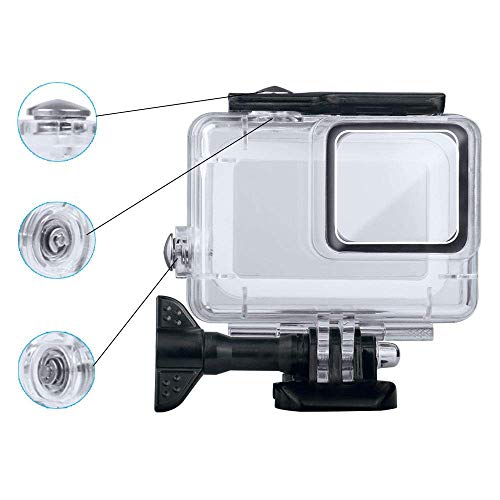 Linghuang Carcasa Impermeable para GoPro Hero 7 Silver/White, la Funda Protectora Incluye Soporte y Tornillo para la cámara de acción (Incompatible con GoPro Hero 7 Black)