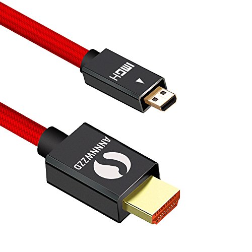 LinkinPerk - Cable micro-HDMI a HDMI, alta velocidad, Compatible con Ethernet, 3D, 4K y retorno de audio