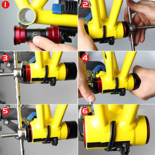 LIOOBO Juego de Herramientas de desmontaje de la instalación estática del Eje de la Bicicleta BB86 / 30/92 / PF30 (Negro)