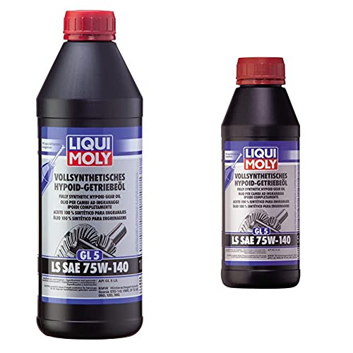 Liqui Moly 4421 Aceite 100 % Sintético Para Engranajes Hipoides, Gl5, Ls, Sae, 75W-140, 1 L + 4420 Aceite 100 % Sintético Para Engranajes Hipoides, Gl5, Ls, Sae, 75W-140, 500 Ml