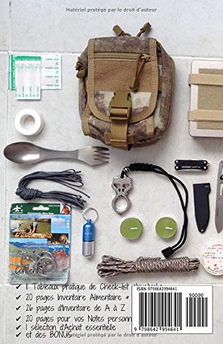 Liste kit de survie urbain I Carnet de Préparation: Objets I Matériels I Kit EDC pour Survivre & vivre ...