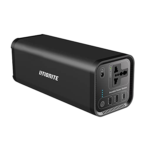 Litionite Hurakan 200W / 46.400mAh Power Bank/Batería Externa/Mini Generador de energía portátil - 1x AC toma de corriente - 2x USB - 1x Type-C - Cargador para Smartphone/Notebook/Ordenador/CPAP/Drone