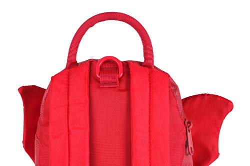 LittleLife Toddler Backpack with Safety Rein, Mochila Dragon pequeños con rienda de Seguridad Unisex Niños, Rojo, Talla Única