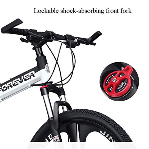 LIUCHUNYANSH Mountain Bike Bicicleta para Joven Las Bicicletas MTB MTB Camino de la Bicicleta Plegable de los Hombres de 21 Pulgadas, Llantas de Velocidad 24/26 for Mujer for el Adulto