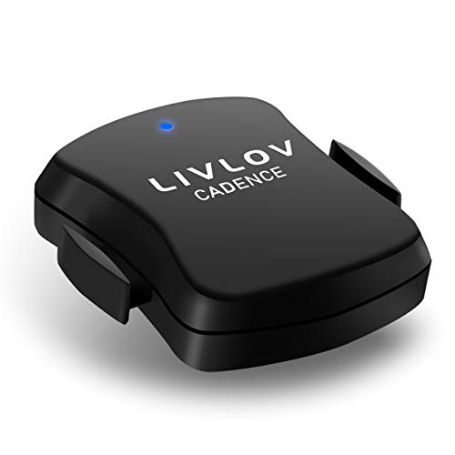 LIVLOV V4 Sensor Cadencia de Ciclismo con Bluetooth & Ant+ Medidor de Cadencia pedaleo de Bicicleta para Wahoo Rouvy Zwift