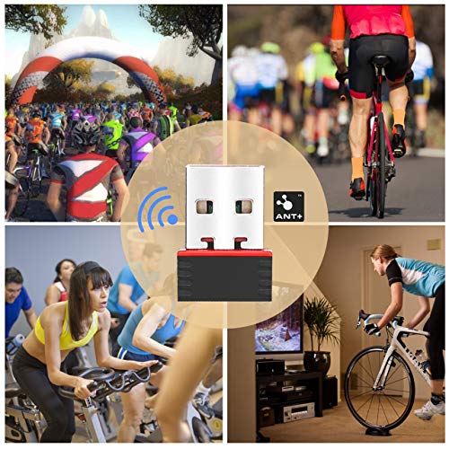 LIVLOV V5 Ant+ Adaptador de Dongle Receptor Transmisor de USB Tamaño Mini para Garmin Sunnto Zwift TacX Bkool PerfPRO Studio CycleOps Virtual Trainer TrainerRoad