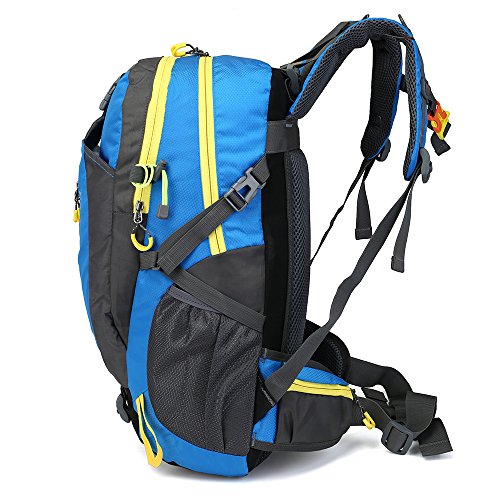 Lixada 40L Resistente al Agua Mochila, Portátil Mochila Trekking, Laptop Daypack, Durable Impermeable, para Escalada, Viajes, Actividades al Aire Libre (Azul)