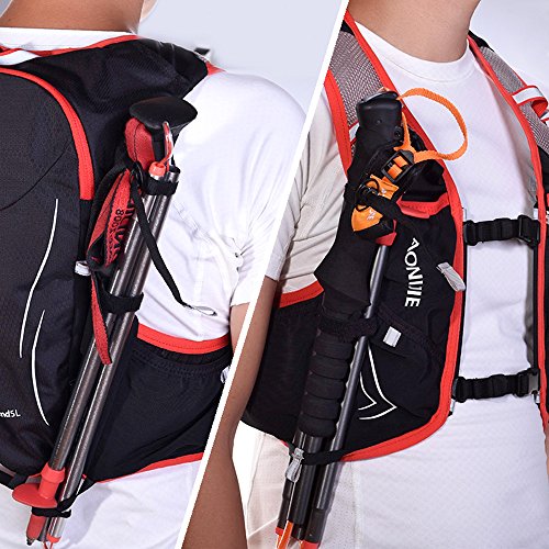 Lixada 5L Vejiga de Agua Mochila, Mochila Hidratación, Running Mochila, Impermeable y Transpirable, para Camping, Marathoner, Correr, Caminar, Escalada, Actividades al Aire Libre (M-L)