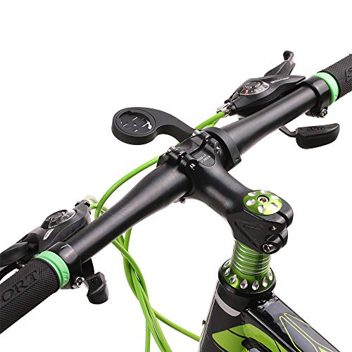 Lixada GPS Cronómetro para bicicleta con soporte de manillar extensor para Garmin Edge 500, 510, 520, 800, 810 31.8 mm, 1000, igs20e, 20P, 60 y 216 Negro