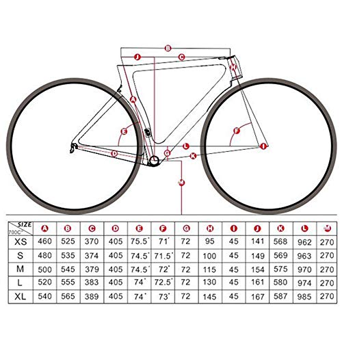 LJHBC Marco de Bicicleta Fibra de Carbon Cuadro de Bicicleta de Carretera con Freno de Disco 1120g de Peso Paseo rápido Accesorios para Bicicletas Varios tamaños Disponibles (Size : 50cm)