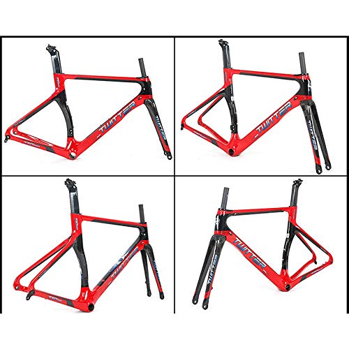 LJHBC Marco de Bicicleta Fibra de Carbon Cuadro de Bicicleta de Carretera con Freno de Disco 1120g de Peso Paseo rápido Accesorios para Bicicletas Varios tamaños Disponibles (Size : 50cm)