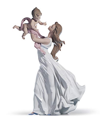 LLADRÓ Figura Madre Mi Precioso Bebé. Figura Madre de Porcelana.