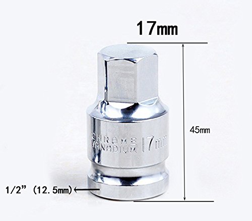 Llave de vaso hexagonal de 17 mm de diámetro, herramienta de mano CR-V universal hexagonal Allen Head para reparación de automóviles