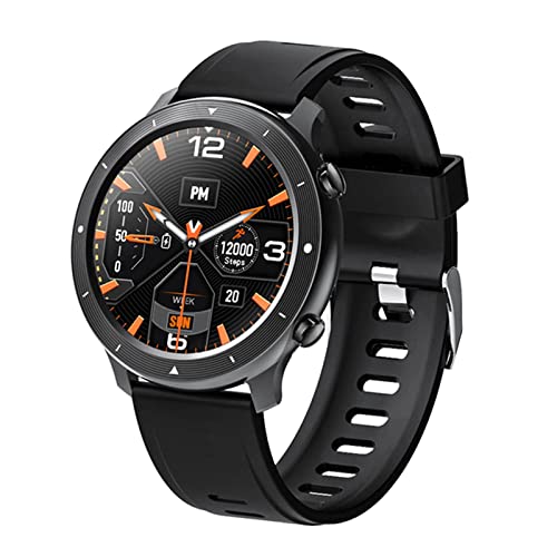 LLM Reloj inteligente para hombre, esfera de llamada Bluetooth, frecuencia cardíaca, monitoreo de presión arterial, reloj de entretenimiento social, F87 (A)