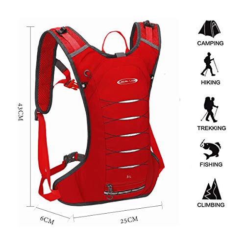 Local Lion Mochila de Ciclismo 3L Ligera para Hidratación Trail Running Deportes al Aire Libre