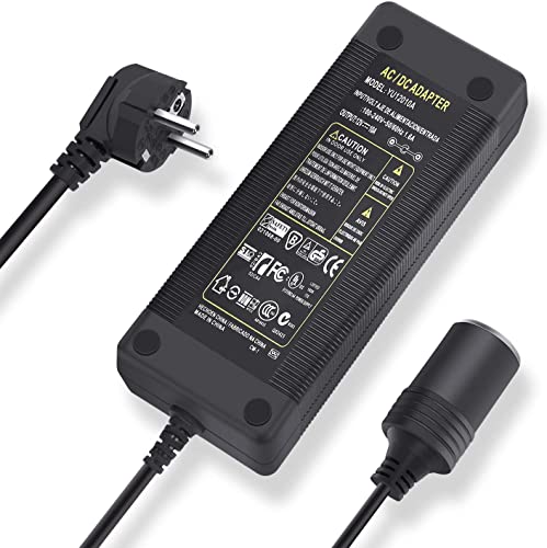 LOETAD 120W Convertidor de Corriente CA a CC Fuente de Alimentación Adaptador de 220V a 12V Encendedor de Cigarrillo de Coche 12V/10A