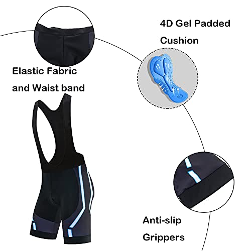 logas Maillot de ciclismo con pantalones para hombre, de manga corta, transpirable, para ciclismo