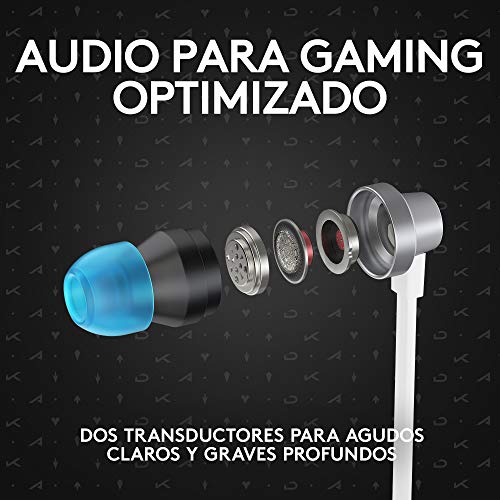 Logitech G333 K/DA Auriculares Gaming, Micrófono y Botones de Control, Dos Drivers, Equipo Oficial de League of Legends, para PC, PS, Xbox, Nintendo con Puerto Auxiliar de 3,5 mm o USB-C - Blanco