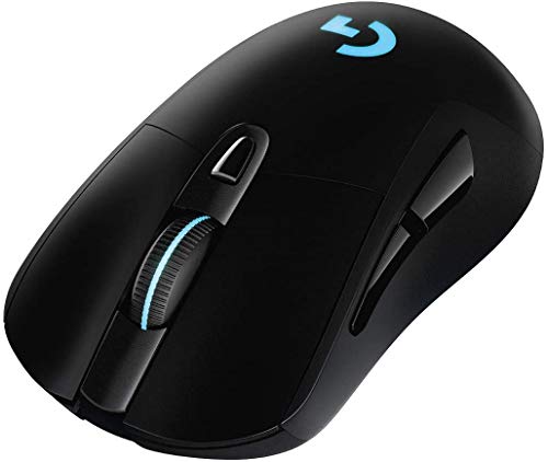 Logitech G703 LIGHTSPEED Ratón Gaming Inalámbrico, Captor HERO 25K, 25,600 DPI, Pesos Ajustables, 6 Botones Programables, Memoría Integrada, POWERPLAY-compatibile, PC/Mac - Negro