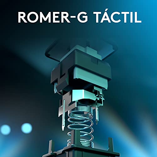 Logitech G910 Orion Spectrum, Teclado Gaming Mecánico, Retroiluminación RGB LIGHTSYNC, Teclas Táctiles Romer-G, 9 Teclas G Programables, Tecnología de pantalla dual Arx, Disposición QWERTY US - Negro