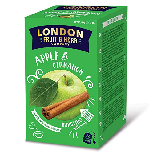 London Fruit & Herb Company Infusión de manzana y canela naturalmente sin cafeína - 1 x 20 bolsitas de té (40 gramos)