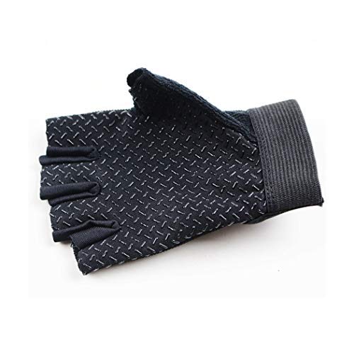 Long Keeper Guantes de Ciclismo Medio Dedo para niños de 4 a 9 años Guantes Bicicleta para Infantil Guantes Deporte Antideslizantes (Negro M)