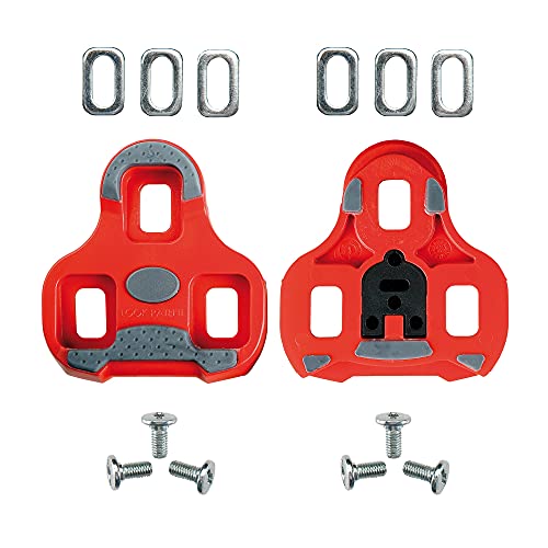 LOOK Cycle - Calas de Ciclismo Delta con Función de Posicionador de Memoria - Compatible con Pedales Estándar LOOK Pedales no KEO - Peso y Tamaño Reducido - 0° Libertad Angular - Color Rojo