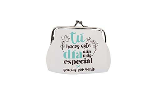 Lote de 20 Monederos Frases"GRACIAS POR VENIR" - Monederos con Frases Divertidas para Bodas, Bautizos y Comuniones. Monederitos y Carteras Originales Baratos para Recuerdos y Detalles