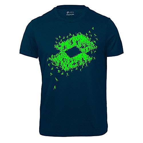 Lotto L73 III tee Camiseta, Hombre, Verde(GRN DND/GRN FLA)