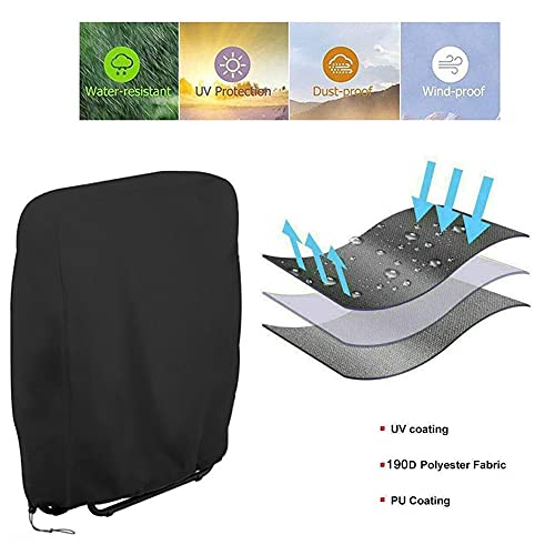 LOVECENTRAL Fundas Plegables para Tumbona, Funda para Sillas Plegables de Tela Oxford 190D, Impermeable, Resistente a los Rayos UV y al Polvo, Protege contra Las Inclemencias (82*22*93cm (1pcs)