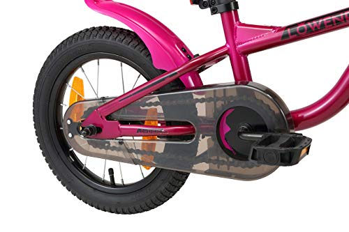 LÖWENRAD Bicicleta Infantil para niños y niñas a Partir de 3-4 años | Bici 14" Pulgadas con Frenos | Berry